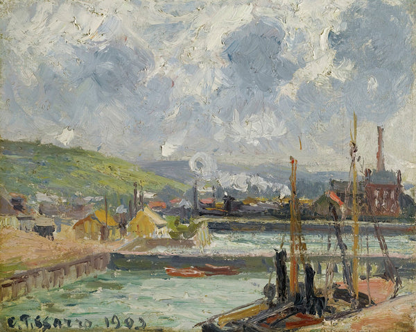 Darse De Pêche Et Bassin Duquesne Dieppe Temps Gris Lumineux 1902
