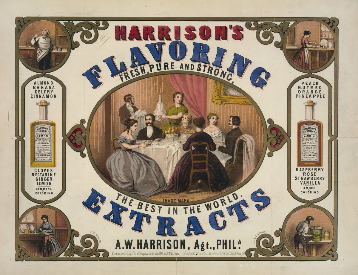 Harrisons flavoring extracts Philadelphia 1853
