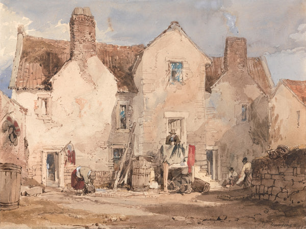 Fishermens Houses at Sculcoats near Hull Yorkshire 1827