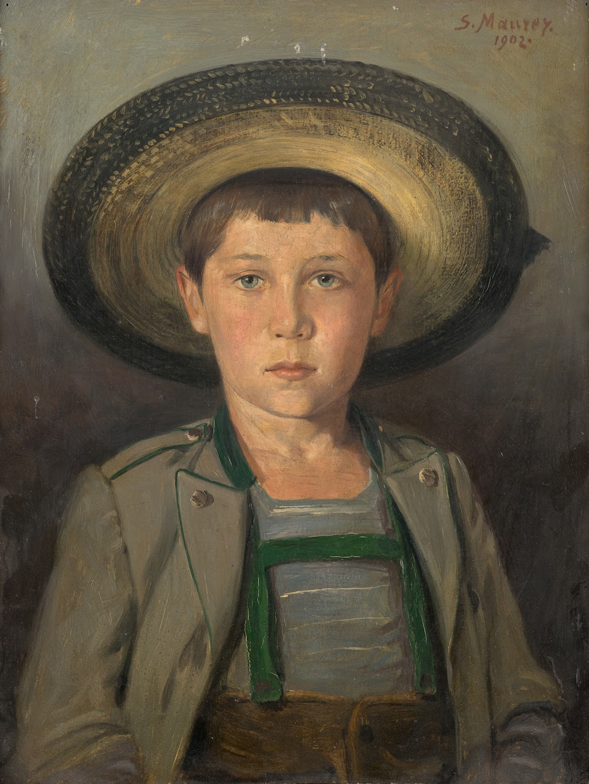 Bildnis Robert Maurer Sohn des Künstlers als Neunjähriger 1902