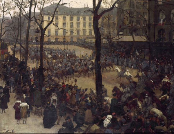 LEscorte du président Wilson place Saint Augustin 1918