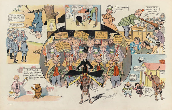 Hoist the friend of the comic people 1906