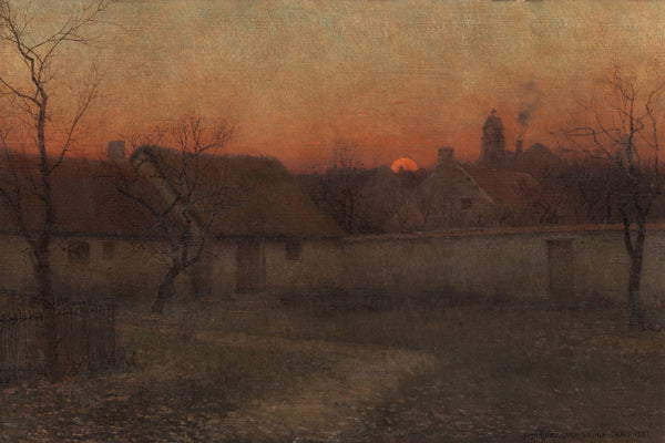 Country Cabins at Sunset 1893