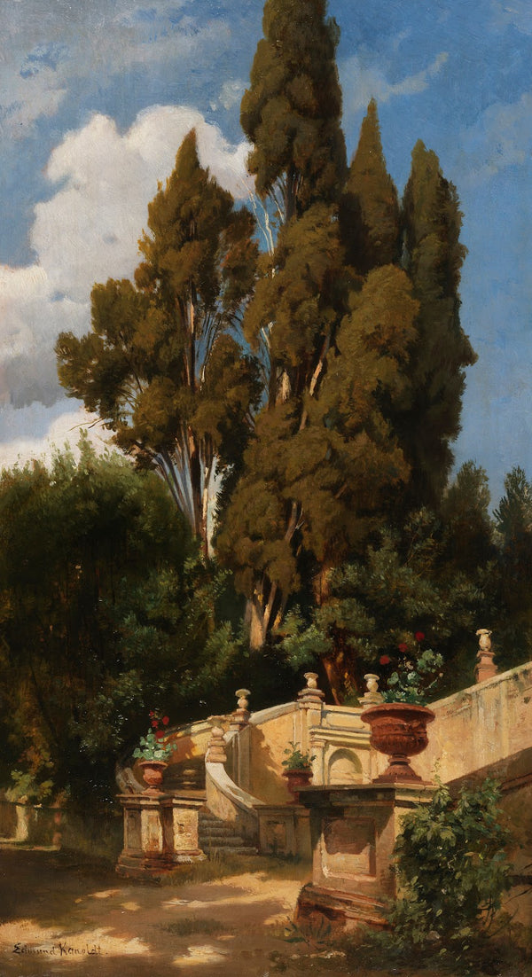 Im Park der Villa dEste bei Tivoli 1870