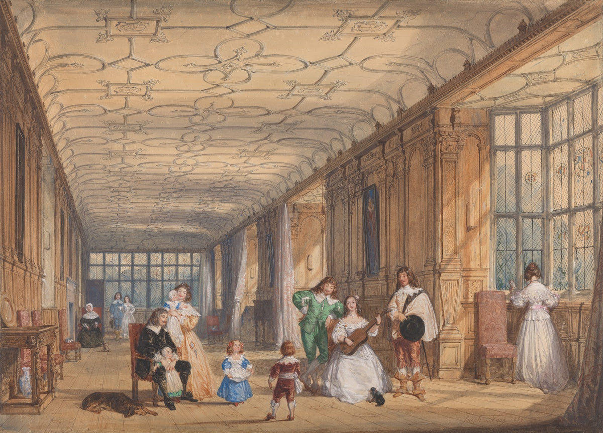 The Long Gallery Haddon Hall Derbyshire 1839