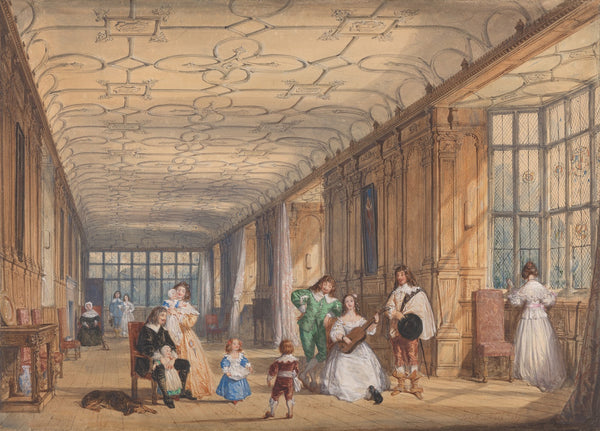 The Long Gallery Haddon Hall Derbyshire 1839