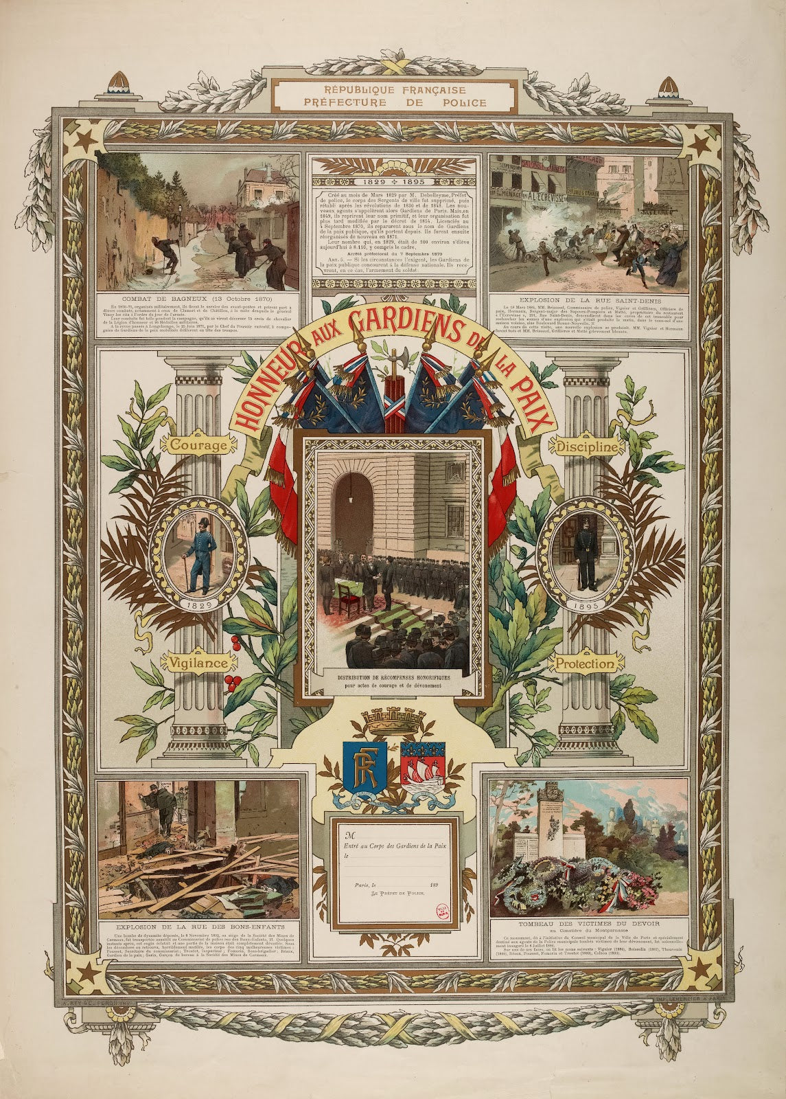 Honneur aux gardiens de la paix 1895