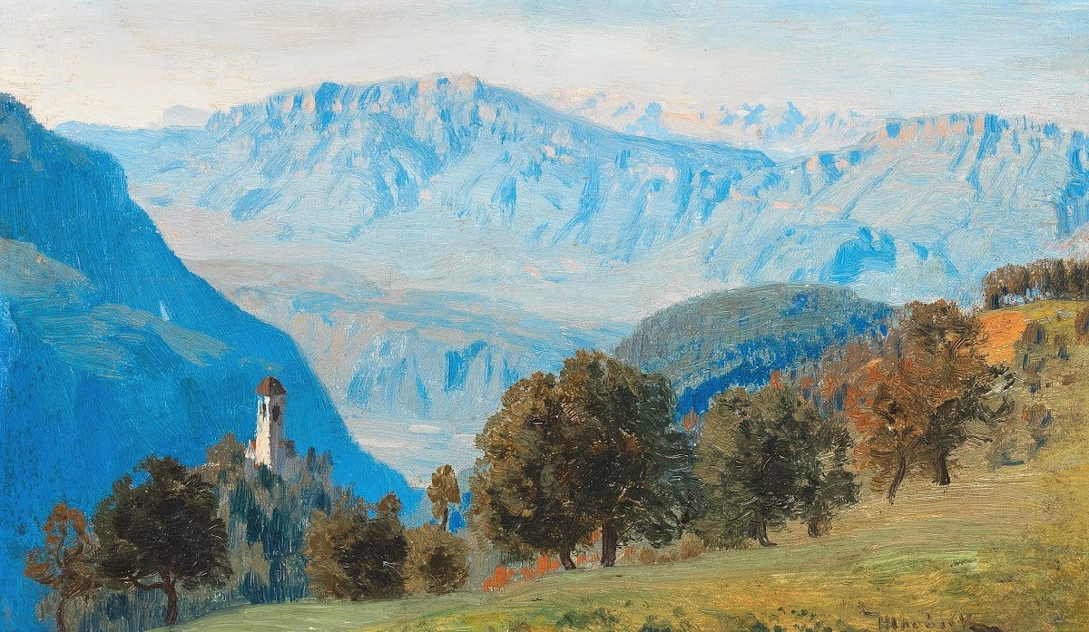 Blick von Oberbozen auf die Mendel und Brenta
