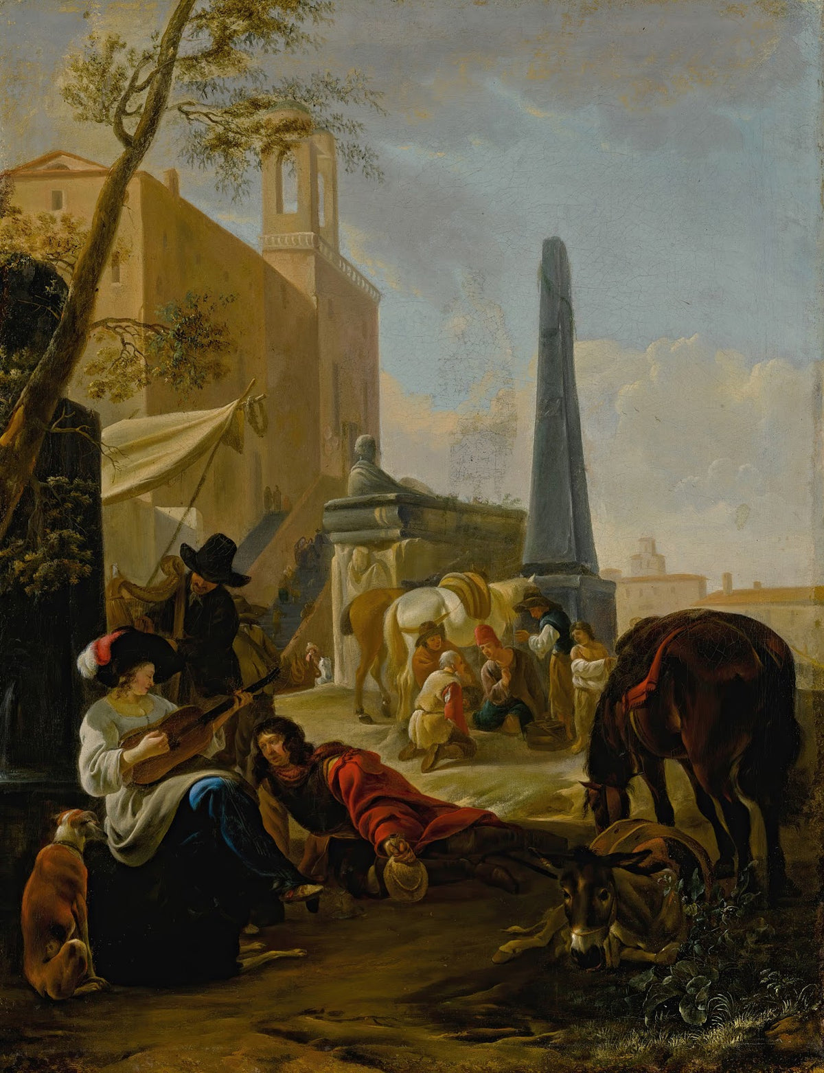 A musical party at the Church of S Trinità dei Monti Rome