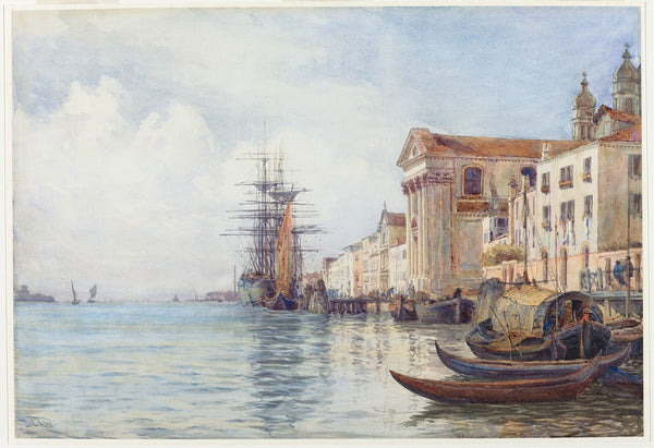 The Giudecca Canal with Shipping near the Chiesa dei Gesuati 1880s