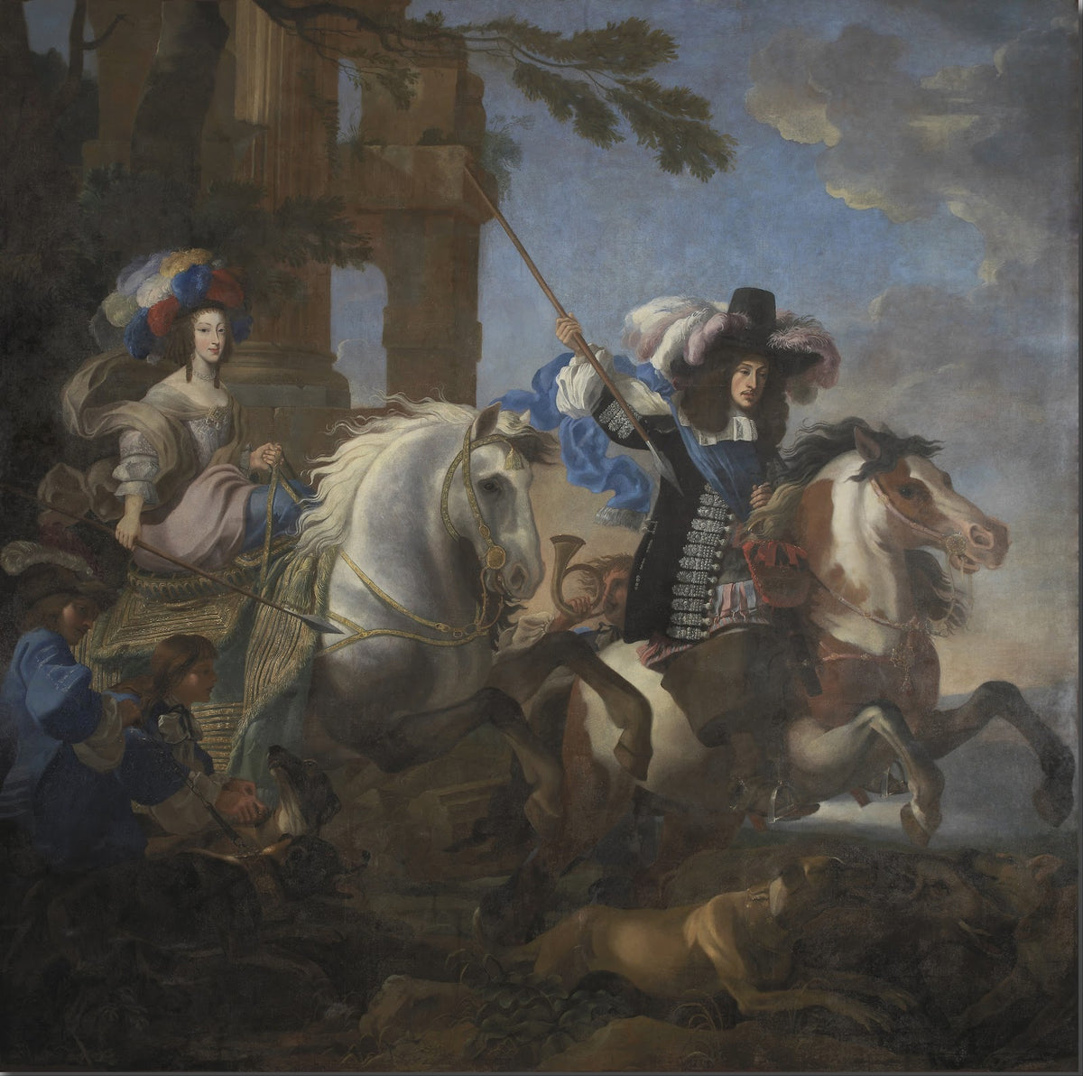 Henriette Adelaide of Savoy and Ferdinand of Bavaria on Horseback 1658 1663
