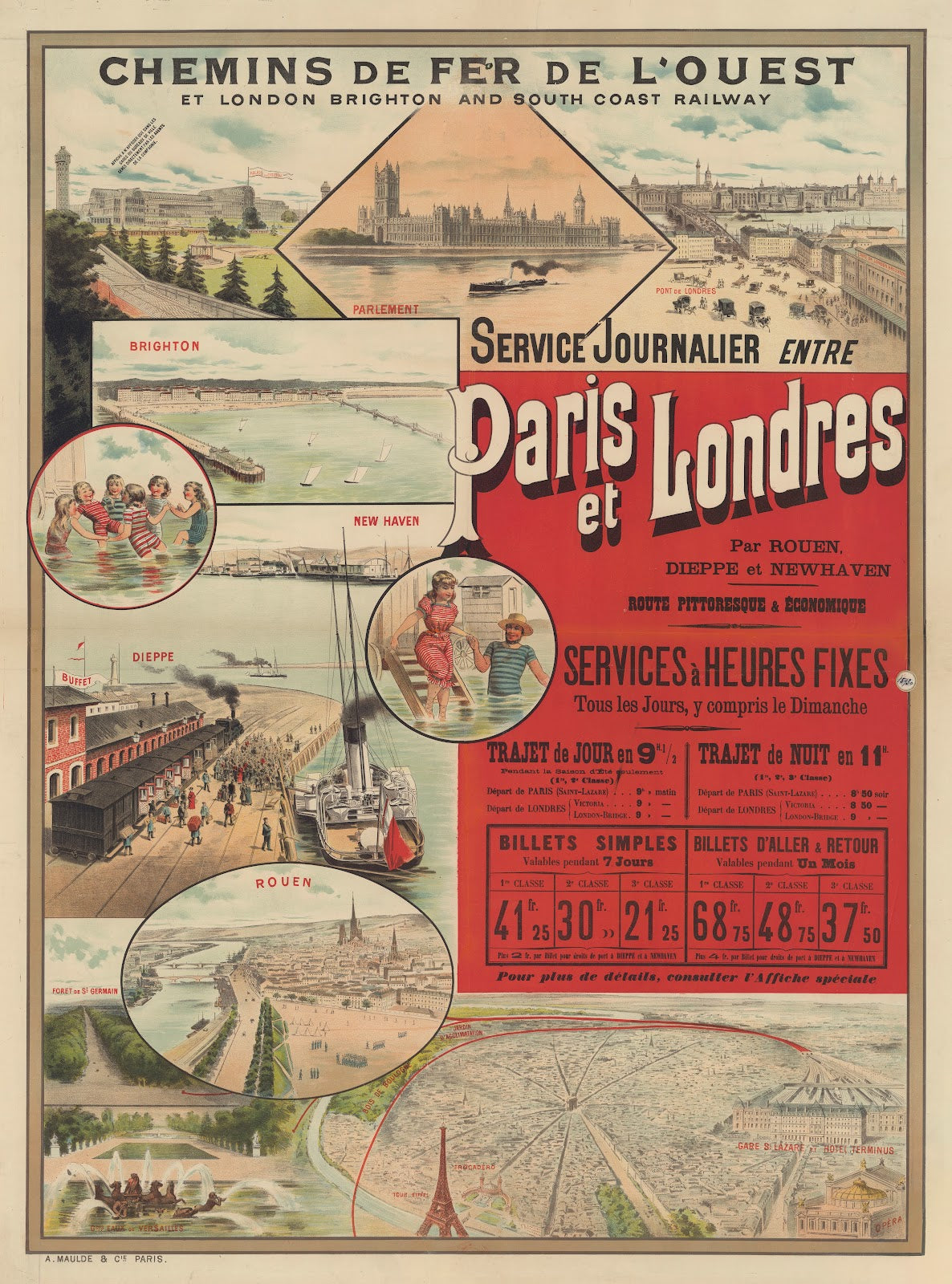Service journalier entre Paris et Londres 1890