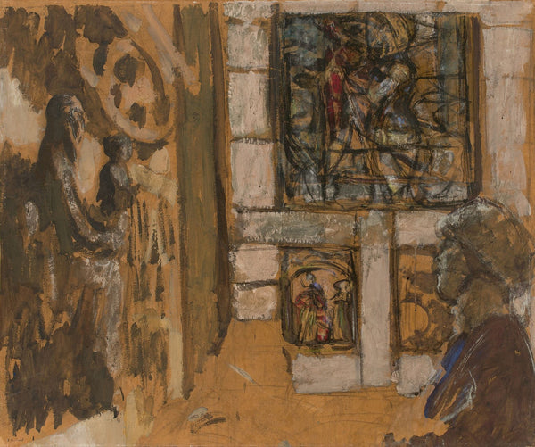 Madame Vuillard devant la cheminée circa 1918