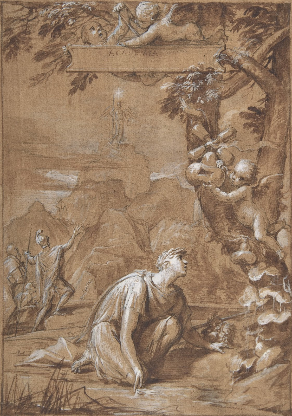 Allegorical Composition with a Young Man Kneeling before a Tree 161566