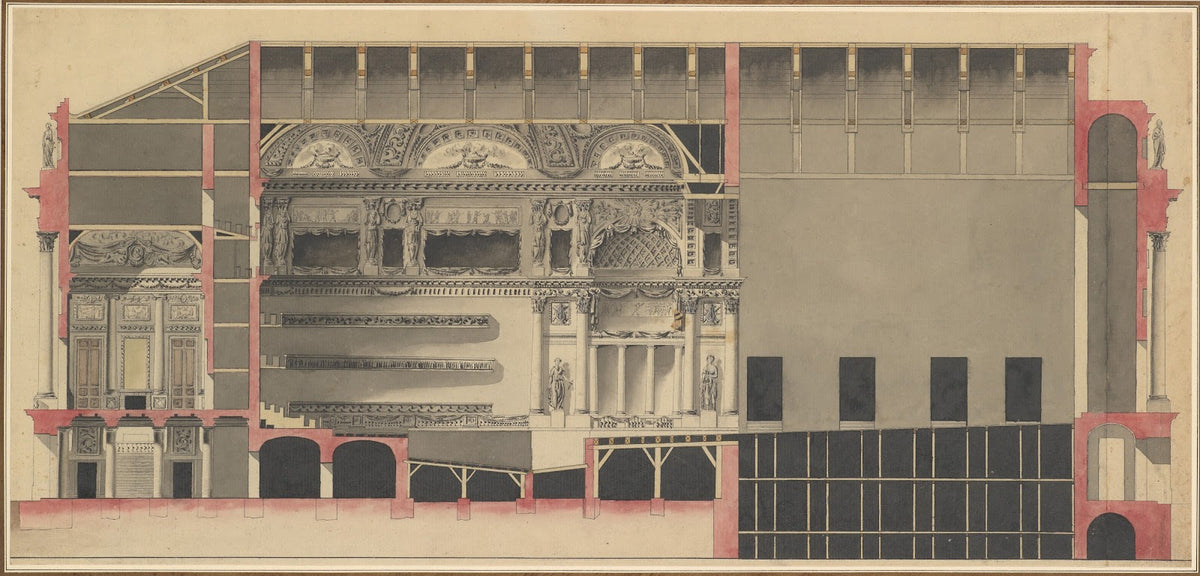 Longitudinal Section of a Theatre 18th century