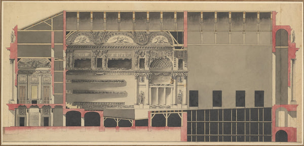 Longitudinal Section of a Theatre 18th century