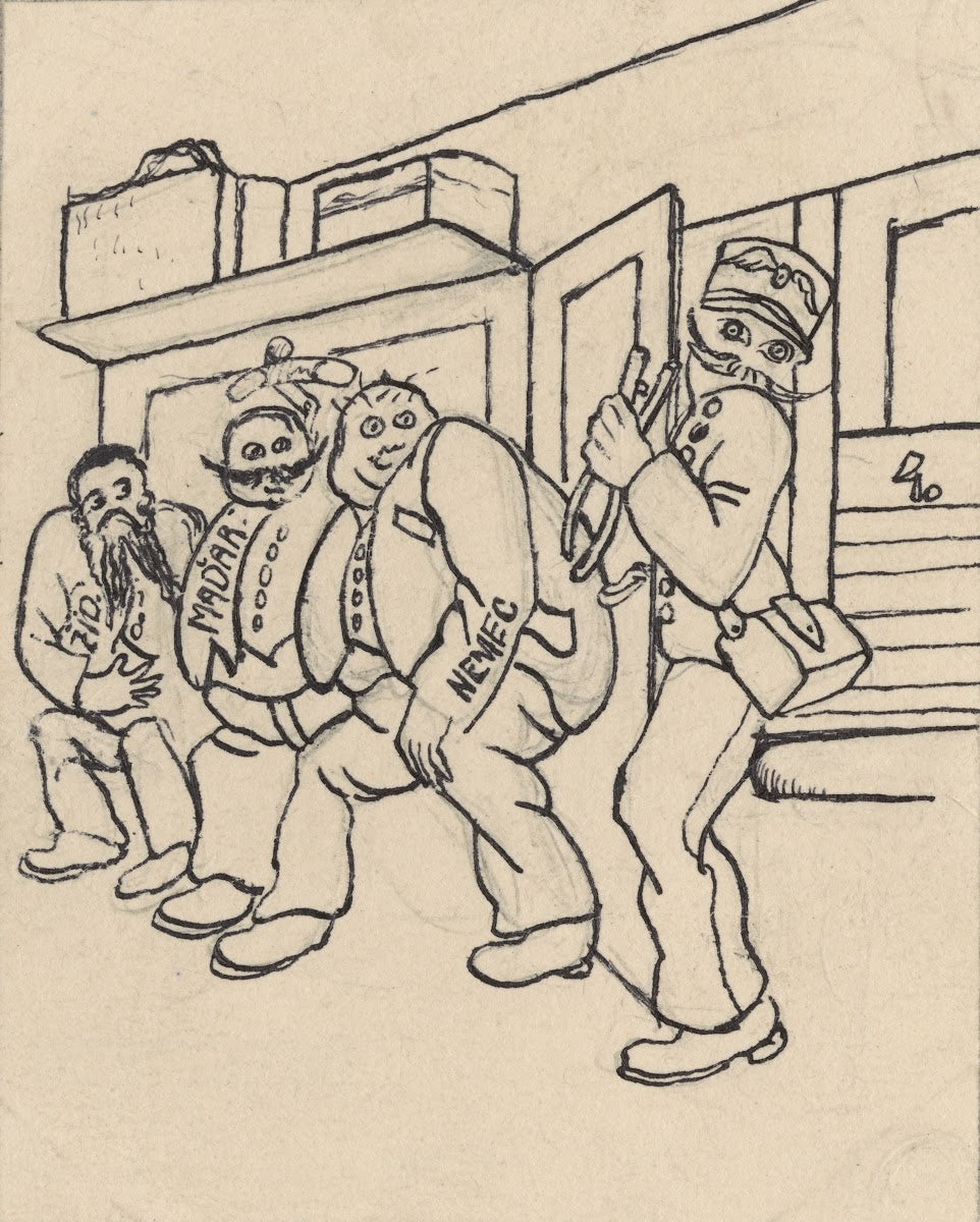 Satirical Drawing for a Magazine IV 1940