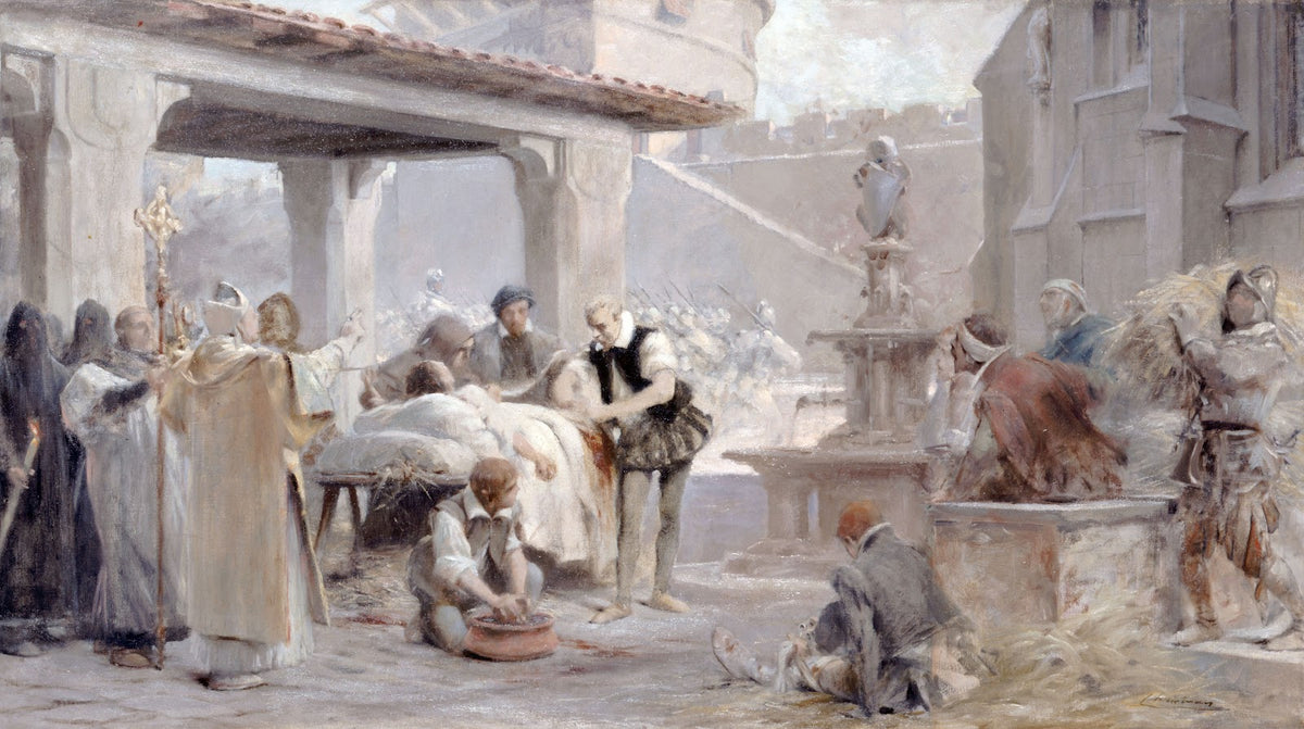 Esquisse Pour Lescalier De La Sorbonne Ambroise Paré Au Siège De Metz 1888