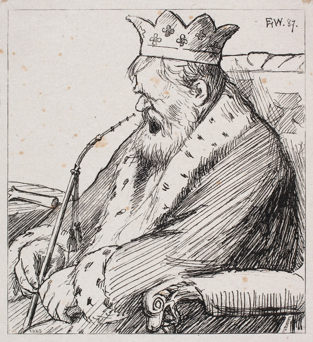 Illustration til De tre kongsdøtre i berget det blå 1882 1886