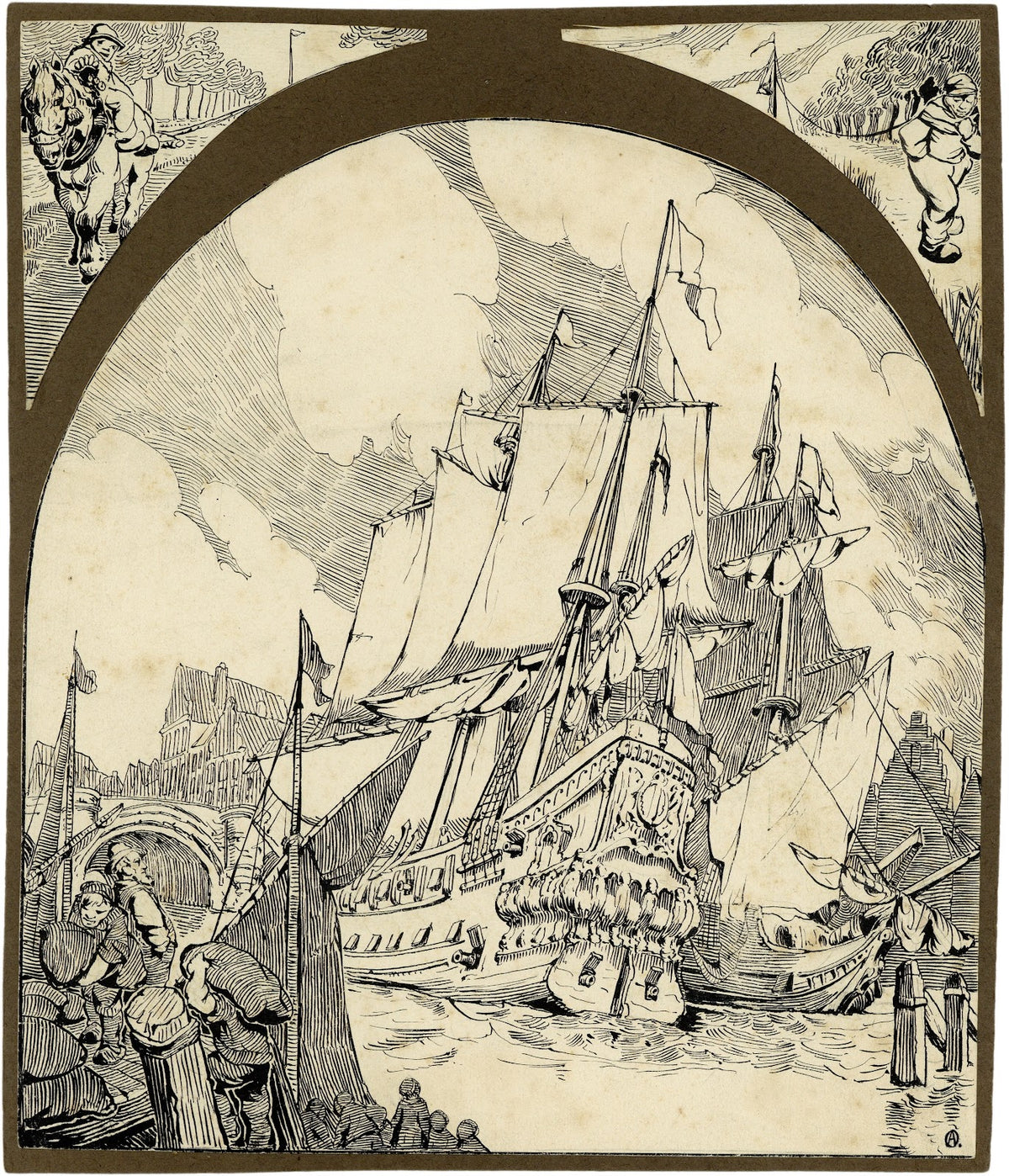 La navigation à Malines 1908