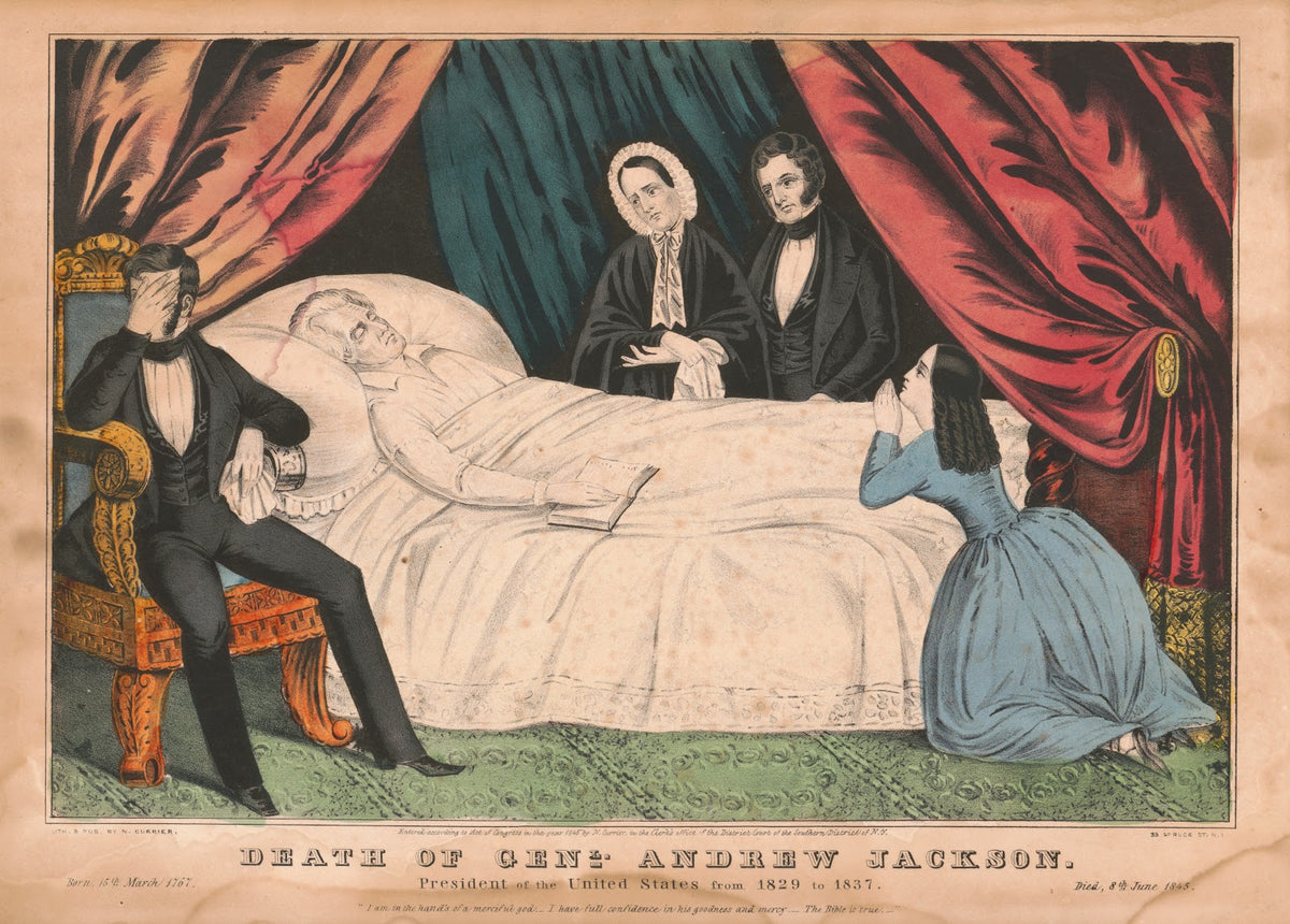 Death of General Andrew Jackson President of the United States from 1829 to 1837