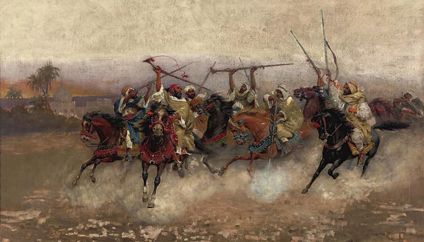 Arab Horsemen In Gallop