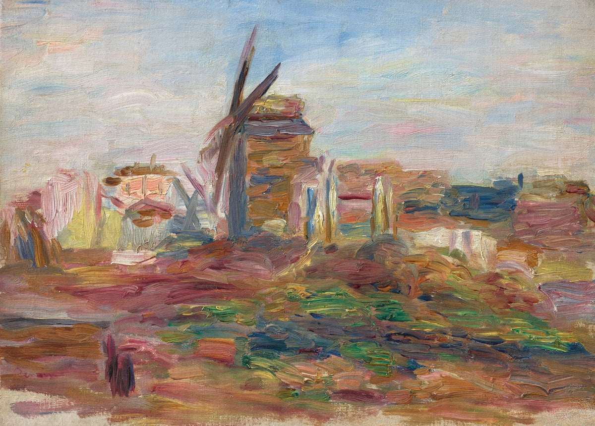 Moulin sur la colline de Montmartre circa 1905