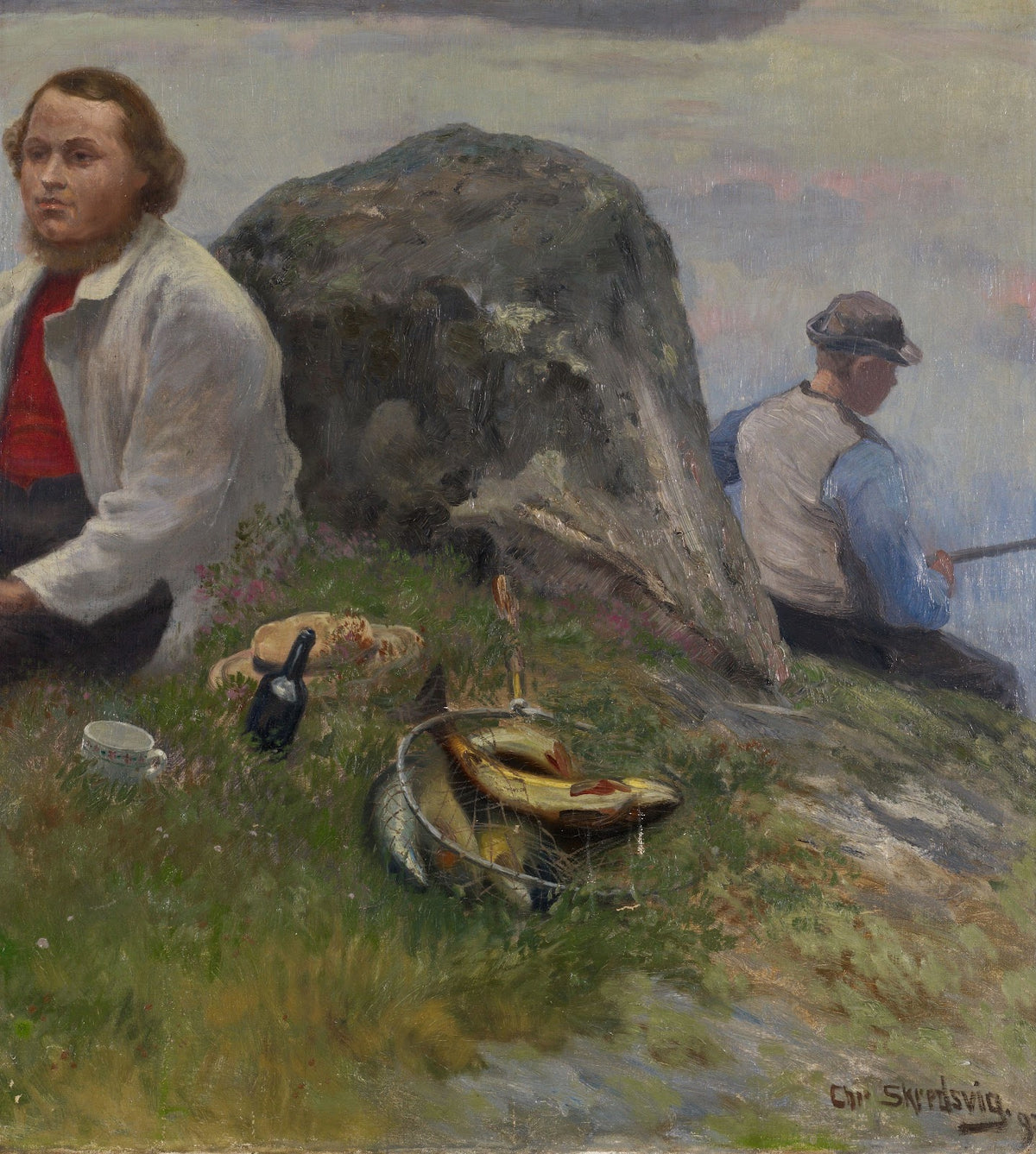 PChr Asbjørnsen på tur med fiskergutt 1897
