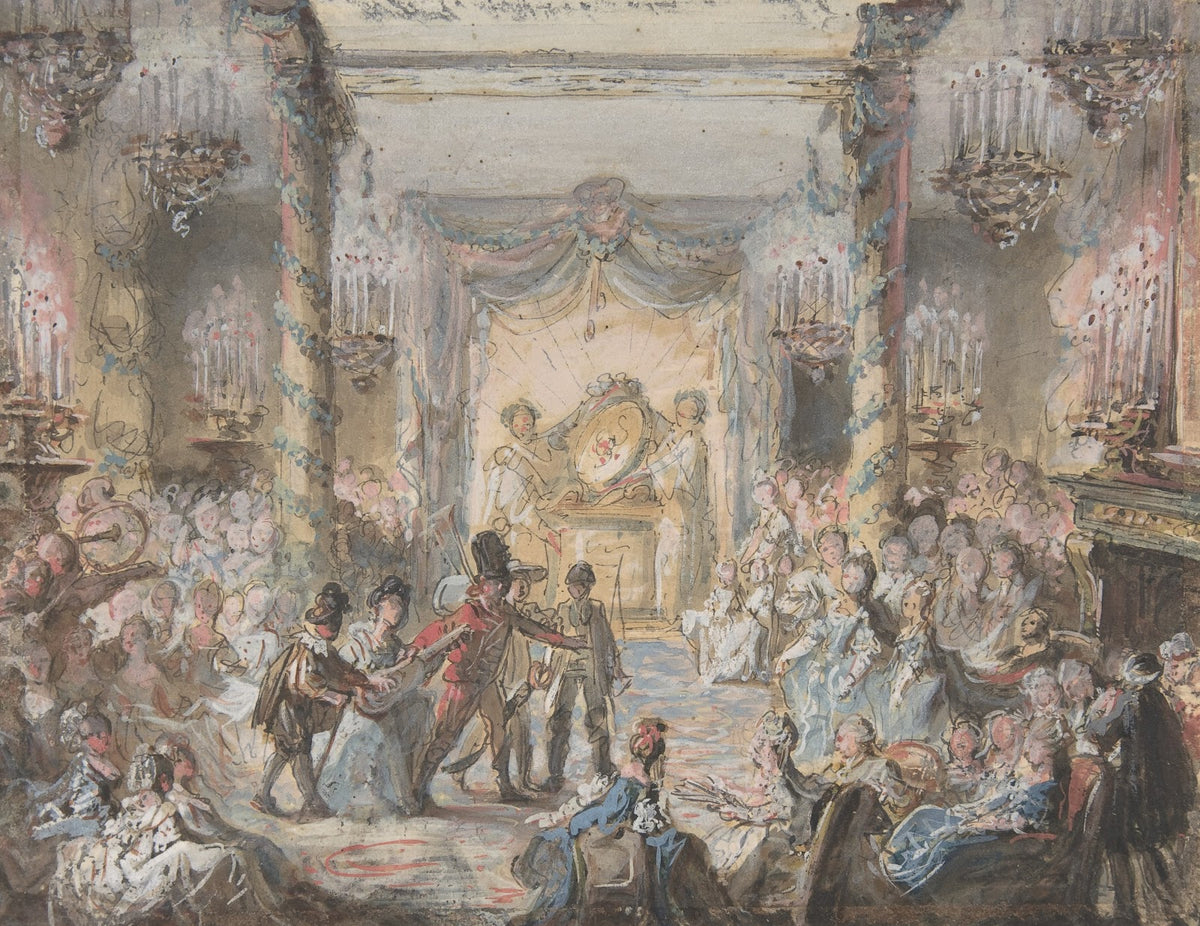 Theatrical Divertissement Offered at a Gala Evening Party 18th century