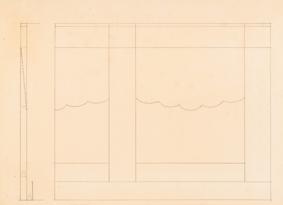Design for unidentified restaurant possibly Dunhalls Restaurant New York NY Wall