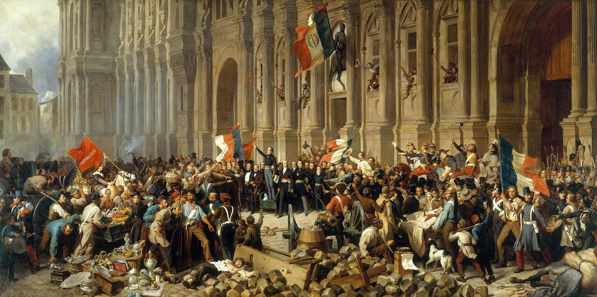 Lamartine refusant le drapeau rouge devant lHôtel de Ville 1848