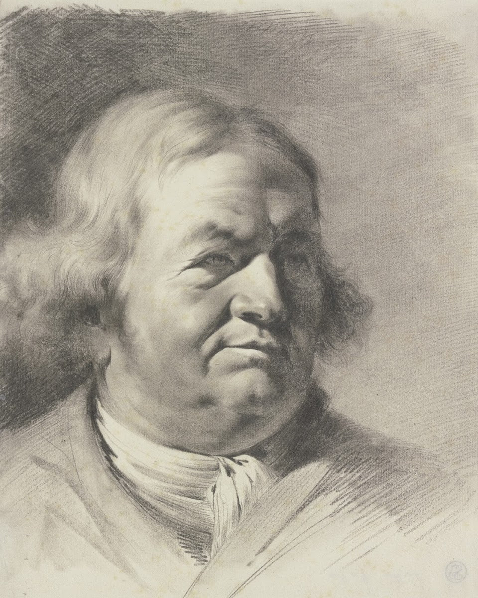 Portrait of Jean Baptiste de Boissieu with a Necktie ca 1781