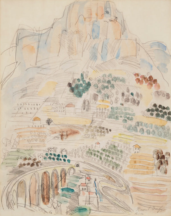 Vue de Vence au pied de Saint Jeannet circa 1927