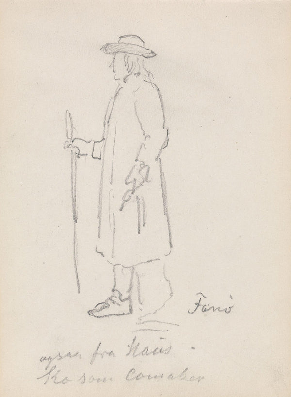 Mannsfigur i drakt fra Fanø 1867 1873
