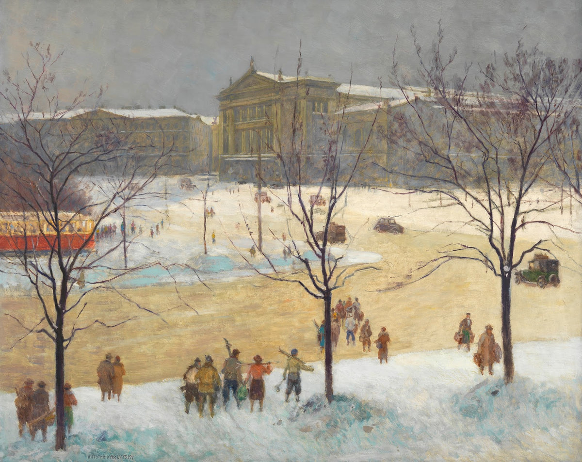 Südbahnhof im Schnee 1937