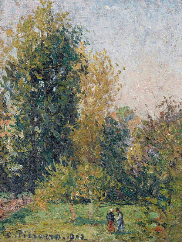 Paysage Avec Deux Personnages Éragny Automne 1902