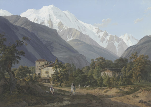 Vue de St Gervais de lAiguille blance du bon homme 1805