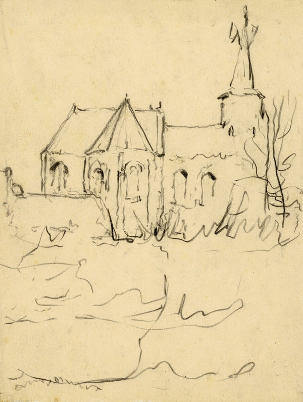 Sint Salavatorkerk in Hakendover schets