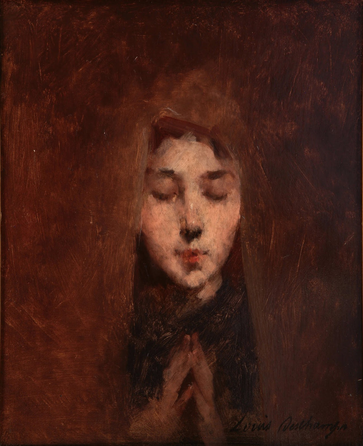 Young man praying