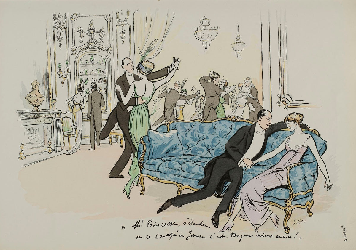 Ah Princesse sétendre dans ce canapé de Jansen 1913