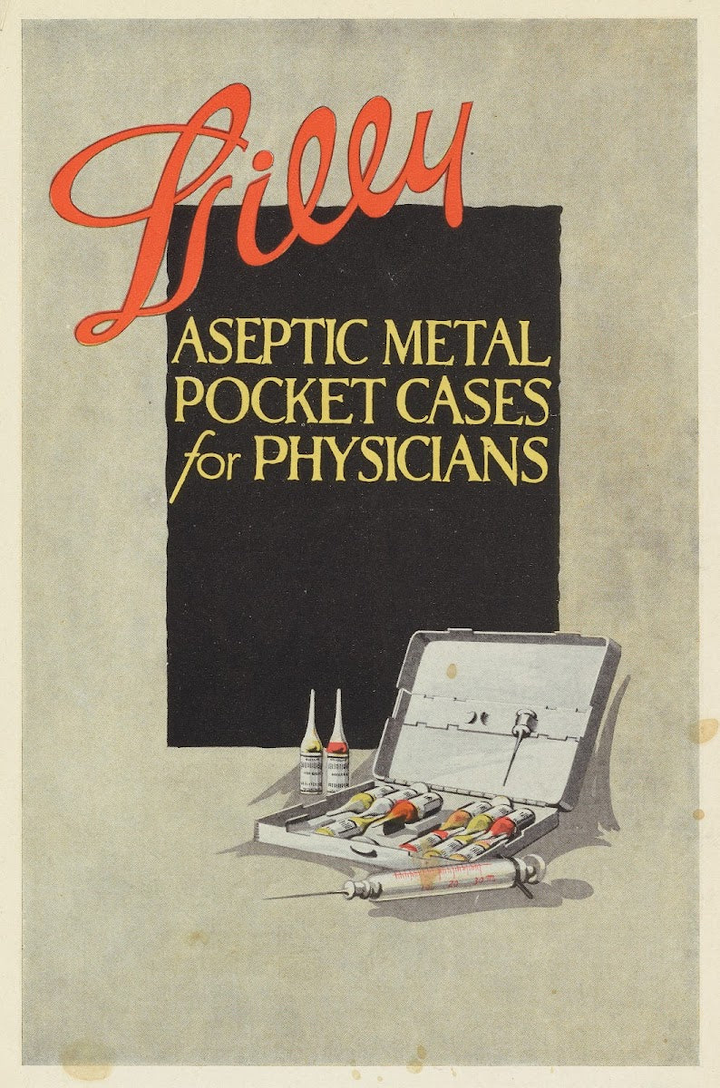 Lilly Aseptic Metal Pocket Cases for Physicians 1919