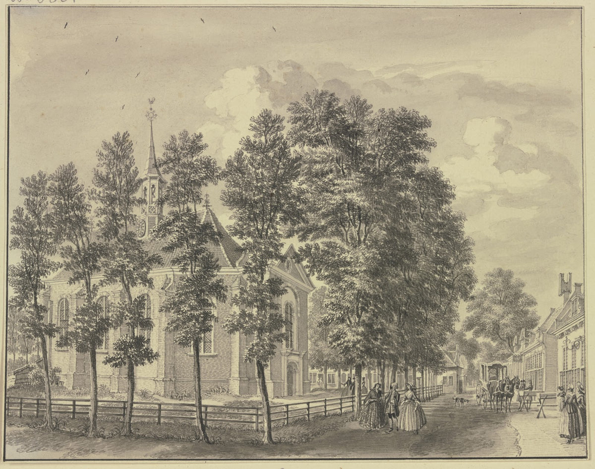 View of the Church of Bloemendaal near Haarlem 1746