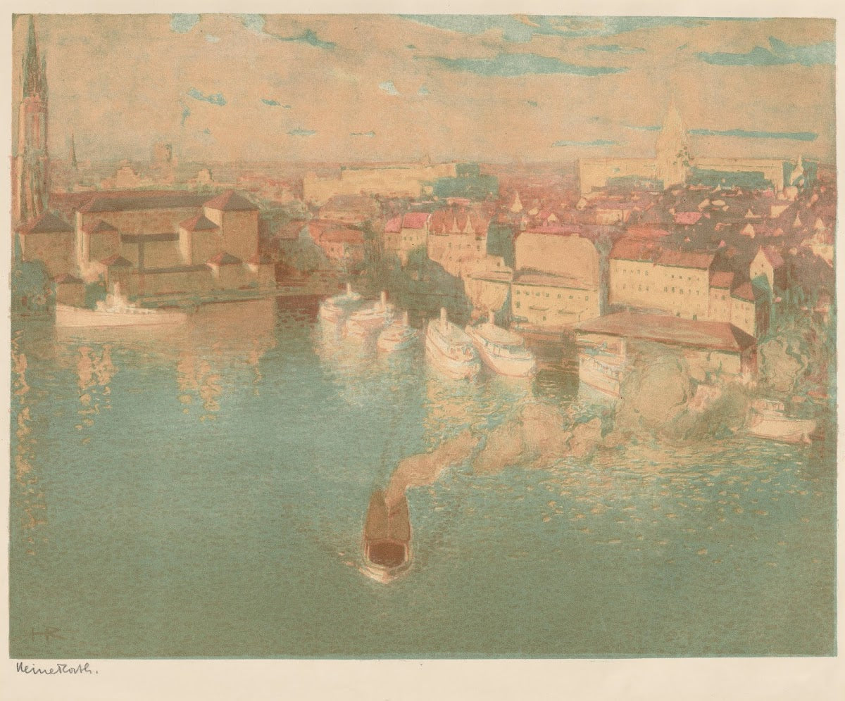 View of Stockholm from the Port 1912