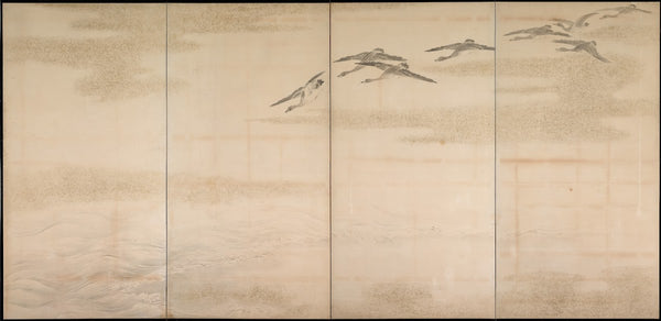 Geese Reeds and Water 1800s