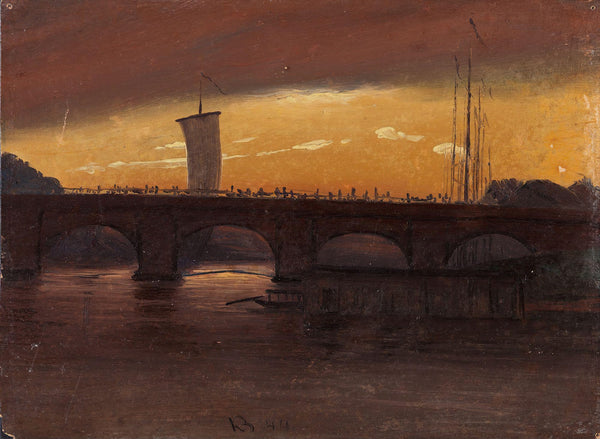 View of Dresden with the Augustbrücke 1844
