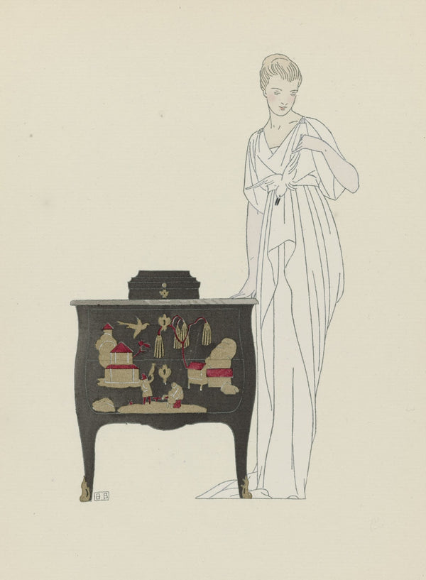 La Commode en Laque Robe du soir de Worth 1914