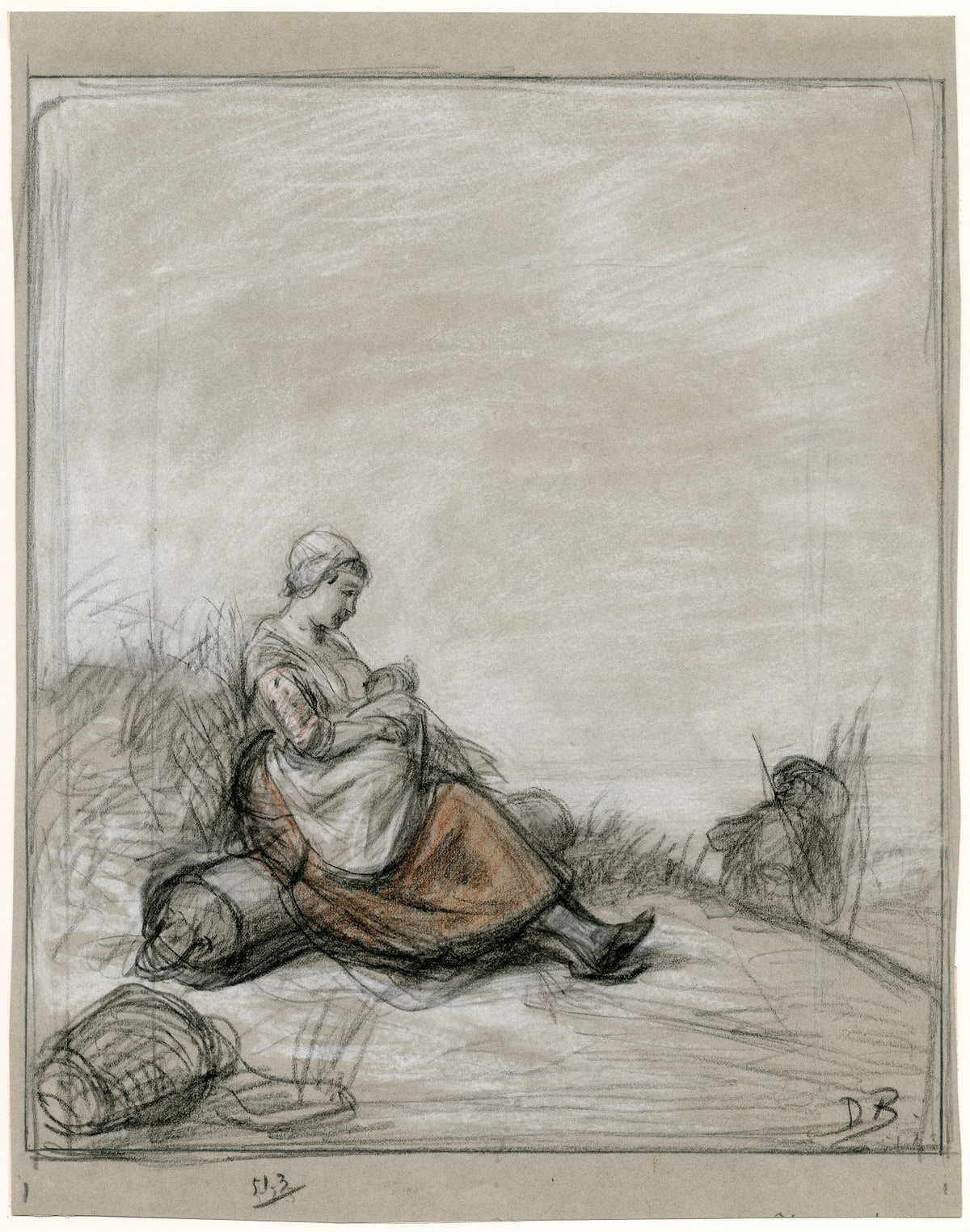 Woman breastfeeding her baby
