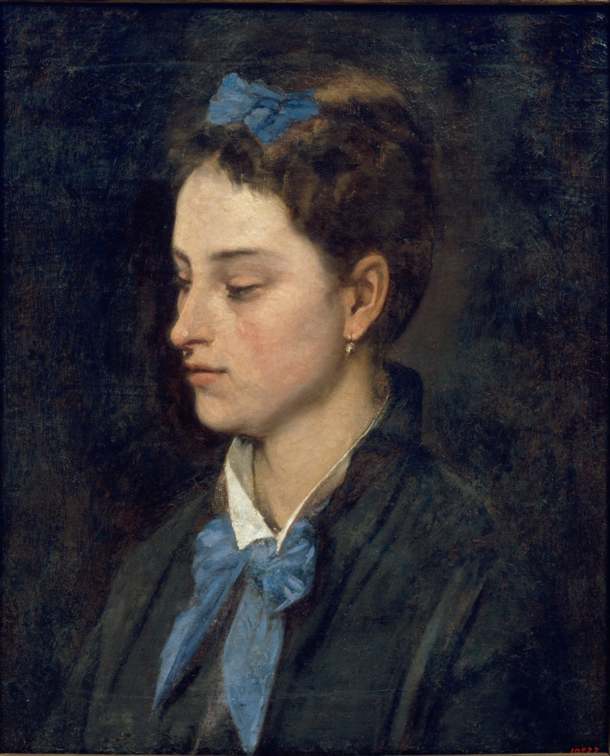 Portrait of Teresita Wearing Blue Bows circa 1872