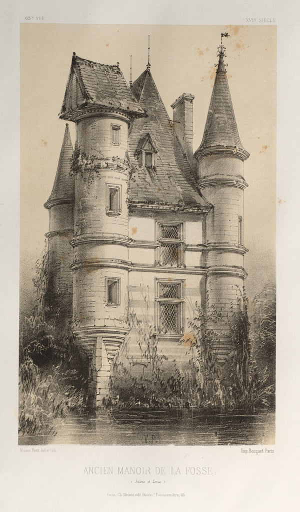 Ancien Manoir De La Fosse Saône et Loire 1860