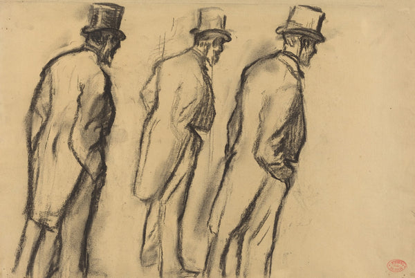 Three Studies of Ludovic Halévy Standing c 1880